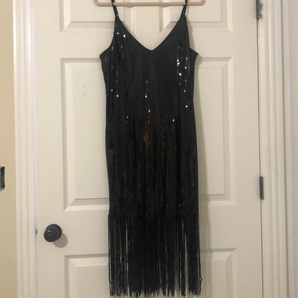 Boohoo Black Sequin Dress